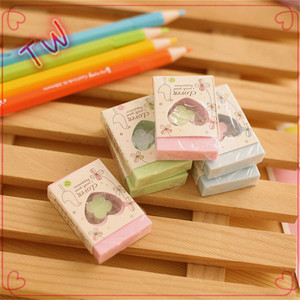 Unique heart shaped pencil scented rubber eraser wholesale top selling stationery