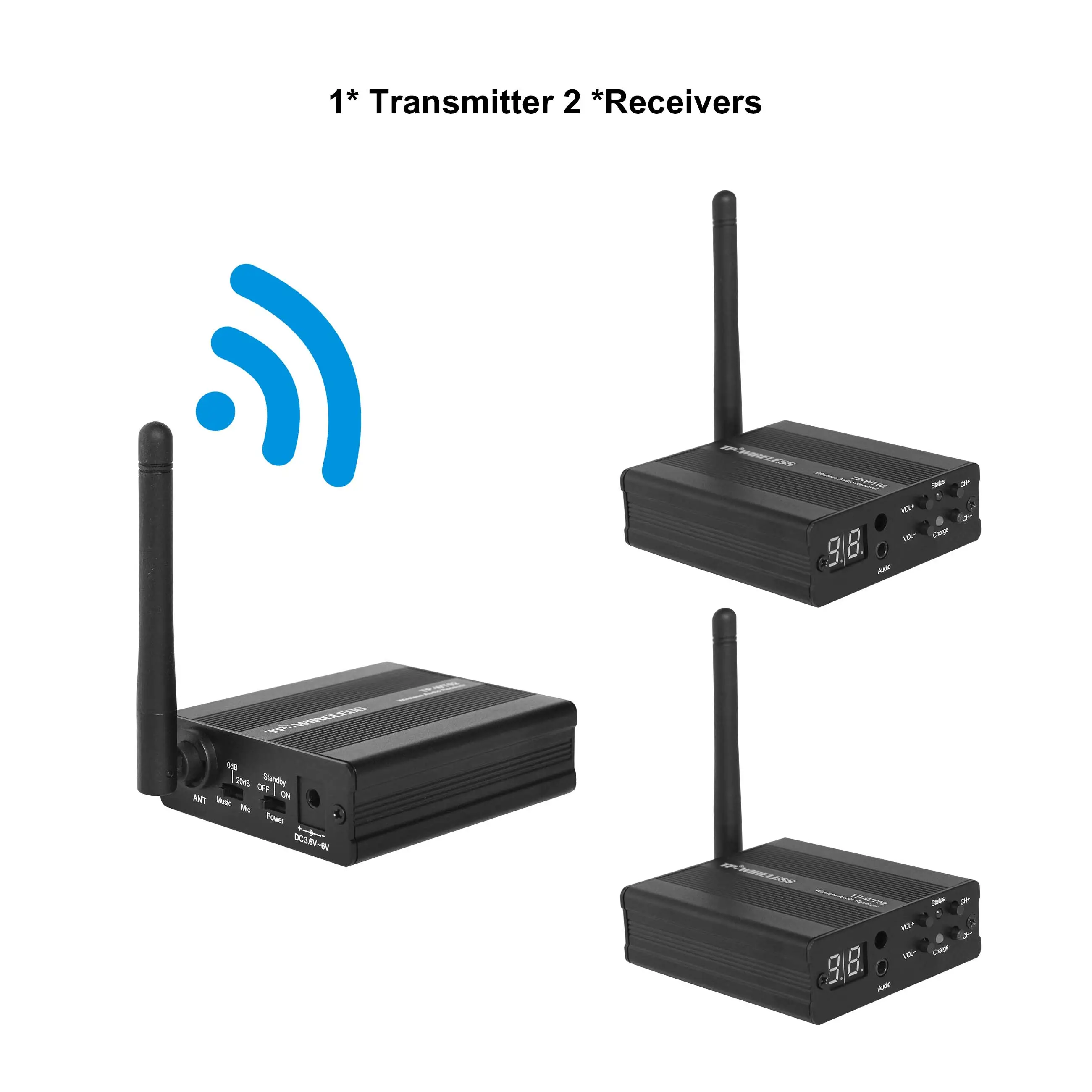 TP-WIRELESS 2,4 GHz RF цифровой беспроводной аудио приемопередатчик и приемник для домашнего кинотеатра