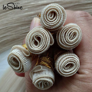 Leshinehair 18 20 22 Inch Kan Worden Aangepast Mooie Russische Natuurlijke Bruine Hand Gebonden Inslag Haarverlenging - Product Image 2