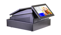 Pantalla táctil de 10,1 pulgadas basada en Rom Pos Caja registradora ECR todo en uno a la venta con impresora, software, cajón de efectivo, pantalla dual, caja de efectivo