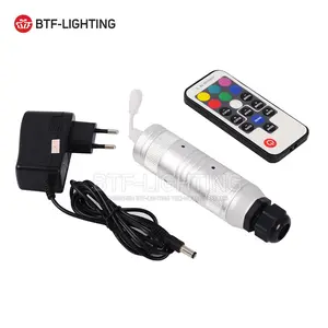 3w rgb luz de led fibra óptica para carro, controle remoto dc12v + rf 17key