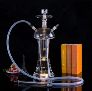 China Woyu Manufacturer Glass Hookah with LED light Hand Blown Hookah