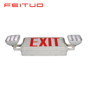 UL จดทะเบียนไฟฉุกเฉิน <span class=keywords><strong>LED</strong></span> คอมโบพร้อมป้ายทางออก120ผลิตโดย FEITUO ยอดขายสูงสุดในสหรัฐอเมริกา277V/JLEC2RWZ2 V แรงดันไฟฟ้าคู่