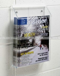 Fully Transparent Acrylic Wall-mount <strong>Mailbox</strong>,Clear Acrylic Single Pocket Literature Box Clear Acrylic <strong>Mailbox</strong> - Product Image 2