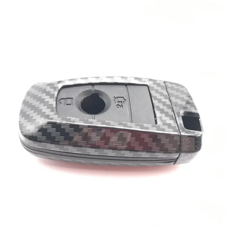 Carbon Fiber Car Key Cover Case Keycase shell intelligent 3 Buttons for Edge