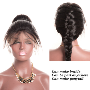 Trong Suốt Ren 100% Tóc Giả Tóc Con Người Gắn Để Đuôi Ngựa Cao Đuôi Ngựa Brazil Tóc Giả Tóc Giả 150% Mật Độ 180% 360 Ren Phía Trước Tóc Giả - Product Image 2