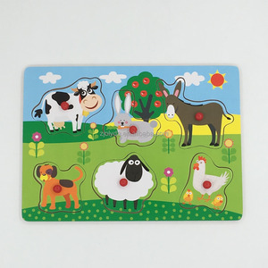 Puzzle in Legno con Animali della Fattoria - Product Image 1