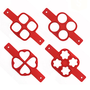 Online Hot Sale New Product Non-stick Silicone <strong>Egg</strong> <strong>Fryer</strong> 4 Hole Pancake Ring Kitchen Tool - Product Image 1
