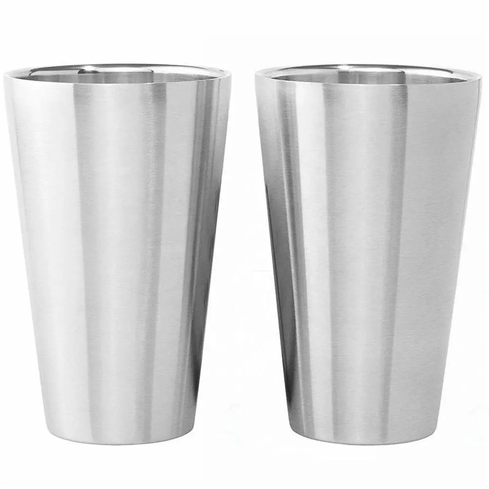 16Oz Double Wall Rvs Tumbler, Premium Pint Glas, Vaatwasmachinebestendig Cup