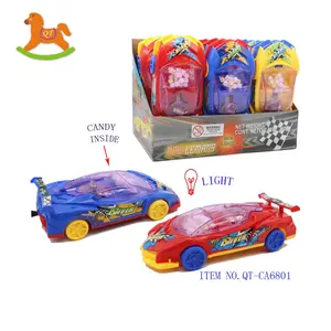 Popular Funny Pull back racing car candy toys with light