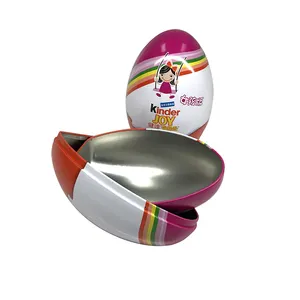 Fábrica al por mayor de encargo de la alta calidad de embalaje de metal estaño los huevos para pascua