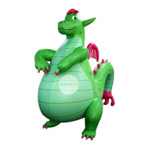 विशाल हरी बड़ा पेट और लंबी पूंछ चलने Inflatable डायनासोर - Product Image 6