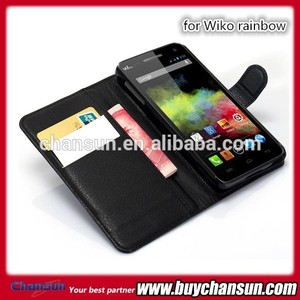 fournisseur de la chine à droite ouverte housse en cuir pour <span class=keywords><strong>wiko</strong></span> arc en ciel - Product Image 1
