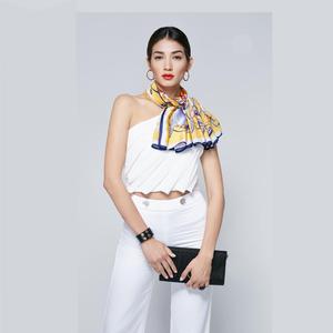 Vendita calda moda 100% seta stampa digitale personalizzata piazza pianura autunno <span class=keywords><strong>sciarpa</strong></span> lunga da <span class=keywords><strong>donna</strong></span> - Product Image 3
