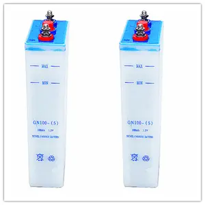 Hengming bateria recarregável de níquel, bateria recarregável de baixo ciclo profundo 24v 48v 110v 1.2v 100ah-5 ce ni cd