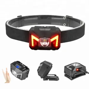 USB Rechargeable Sensor Camping Rechargeable Led Headlamp With Cool Function