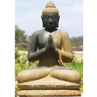 Patung Agama Buddha Lempar Abstrak, Patung Batu Doa untuk Dekorasi Luar Ruangan