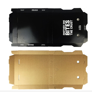 Custom Printed Black Corrugated Pizza <strong>Box</strong> 12 16 Inch <strong>Cardboard</strong> Food Delivery Packaging for Restaurants - Product Image 5