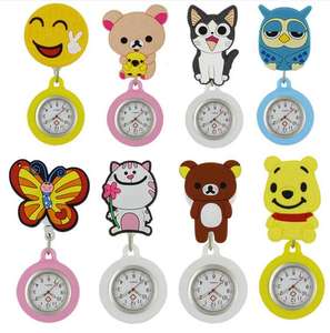 <span class=keywords><strong>Montre</strong></span> de poche pour infirmières, en caoutchouc souple, motif animal de dessin animé, pour femme et médecin souriant, médical, nouveau design à la mode - Product Image 2