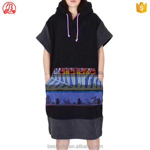 Changeur de combinaison de natation 100% coton éponge <span class=keywords><strong>poncho</strong></span> de surf à capuche adulte - Product Image 4