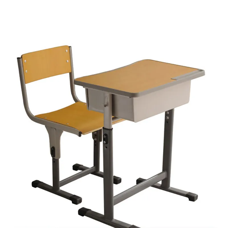 Chaise de bureau ergonomique combinée plastique et acier, siège de bureau pour école primaire et secondaire