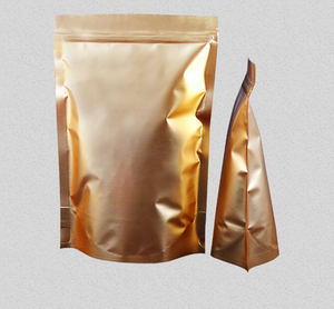 定制印刷塑料包装供应商铝箔层压金金属食品袋高品质拉链立袋