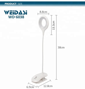 Lámpara de abrazadera de lectura de luz LED inport <span class=keywords><strong>USB</strong></span> de diseño antideslizante con lámpara de lectura de escritorio con Interruptor táctil - Product Image 6