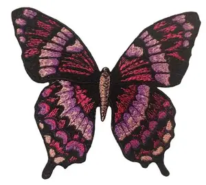 Diseño popular hermosa mariposa personalizado insignia parche bordado