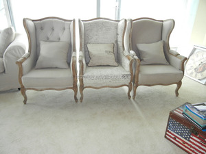 <span class=keywords><strong>Fauteuil</strong></span> en tissu <span class=keywords><strong>avec</strong></span> dossier <span class=keywords><strong>haut</strong></span> de gamme, <span class=keywords><strong>avec</strong></span> <span class=keywords><strong>accoudoir</strong></span>, pour salon français, chaise en bois - Product Image 6