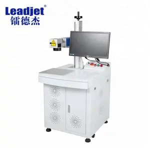 Leadjet סיבי לייזר סימון מכונת עם שולחן עבור מתכת סימון מדפסת