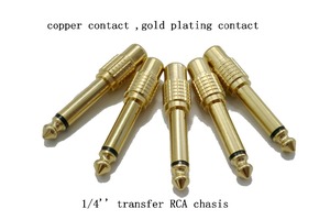 หัวแจ็ค <span class=keywords><strong>TRS</strong></span> โมโนสีทองคุณภาพสูง <span class=keywords><strong>6.3</strong></span> มม. ยี่ห้อ Rohs CE Jinsanhu ขายส่ง - Product Image 2