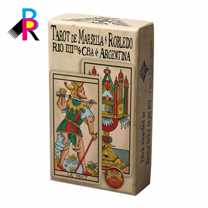 <span class=keywords><strong>Libro</strong></span> <span class=keywords><strong>de</strong></span> guía <span class=keywords><strong>de</strong></span> cartas <span class=keywords><strong>de</strong></span> Tarot laminado a granel con impresión a todo color personalizable, borde dorado con logotipo personalizado con caja <span class=keywords><strong>de</strong></span> cartón, papel <span class=keywords><strong>de</strong></span> plástico - Product Image 3