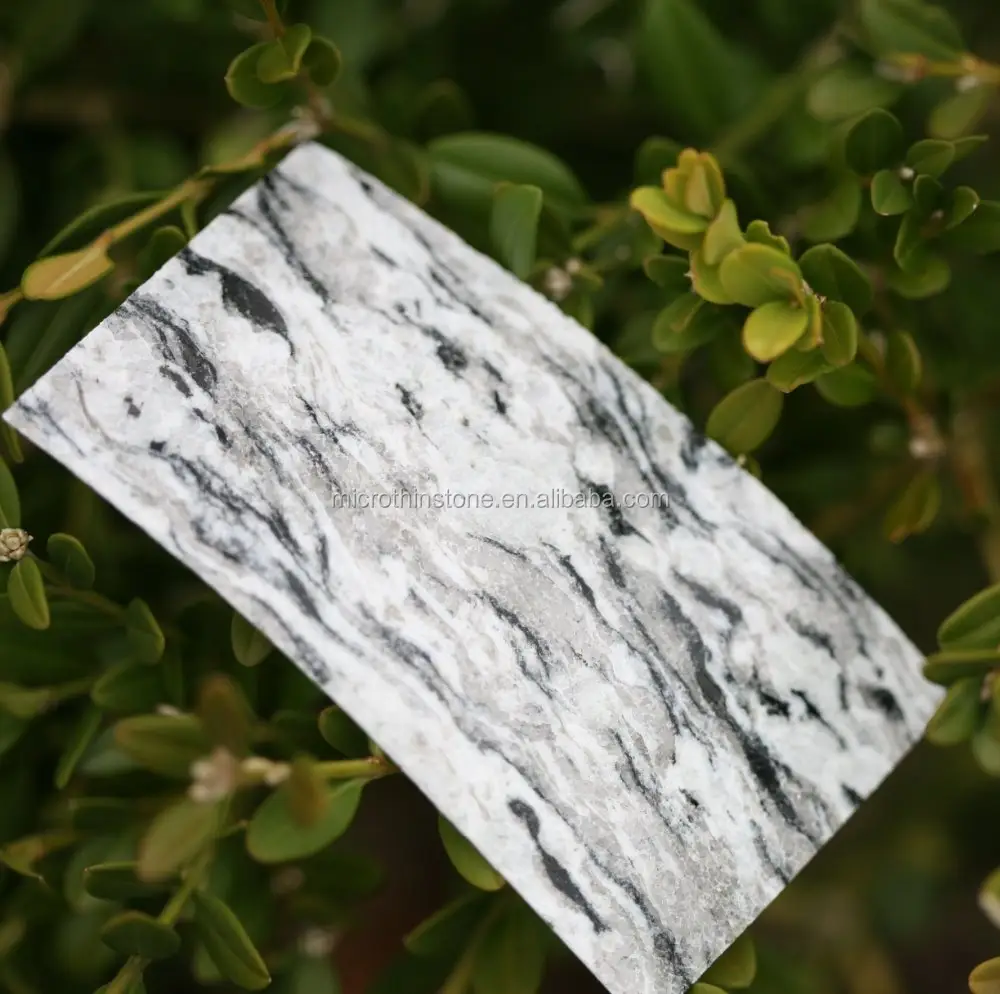 Facettes en pierre flexible, panneau de luxe Ultra fin en marbre granit