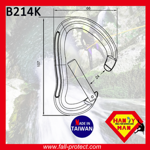 23KN Straight Gate Mountain Climbing Rescue Aluminum Carabiner - Product Image 2