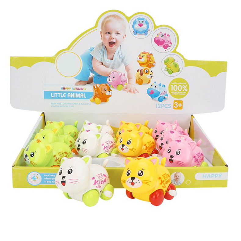 Заводные милые игрушки-животные, детские пластиковые заводные игрушки