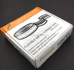 Deux bandes métalliques renforcées, ruban adhésif flexible pour coins de cloisons sèches, protections d'<span class=keywords><strong>angle</strong></span> de qualité supérieure - Product Image 1