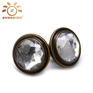 Costumbre antigua piedra de latón rhinestone botones para jeans <span class=keywords><strong>ropa</strong></span> - Product Image 1