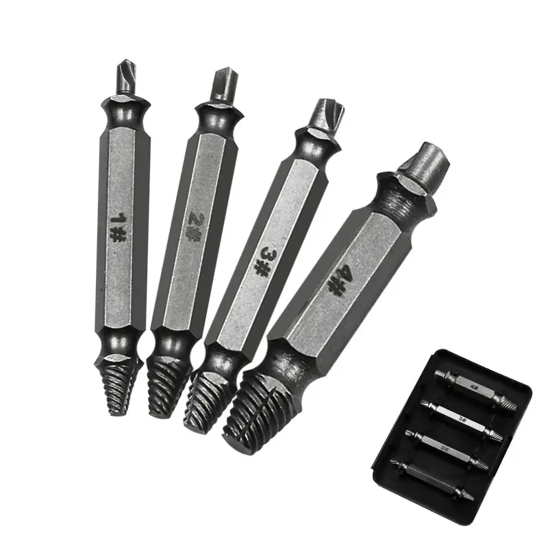 Broken Screw Removal Extractor High Speed Steel Remove Tool Set Galvanized Easy Out Damaged Screw Extractor