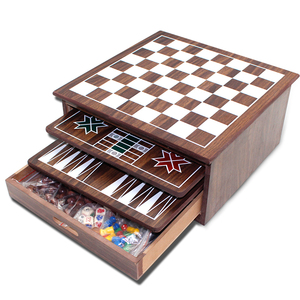 Đa 15 Trong 1 Bàn Cờ Bằng Gỗ Bàn Trò Chơi Đồ Chơi Với Cờ Backgammon Ludo Domino <span class=keywords><strong>Mikado</strong></span> Trò Chơi Cho Trẻ Em Giải Trí - Product Image 2
