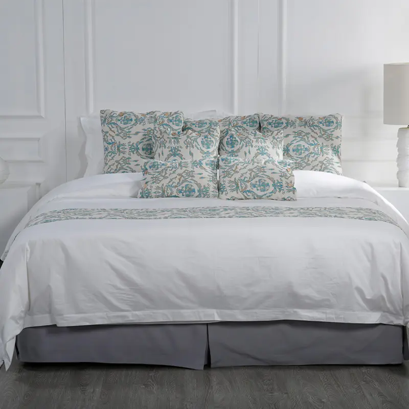 सफेद सूती स्ट्रीक होटल बिस्तर सेट 4 pcs बिस्तर ठोस रंग Duvet कवर बिस्तर शीट