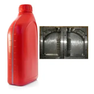 Factory price custom make plastic engine motor lubricant oil bottle with liquid line blowing mould