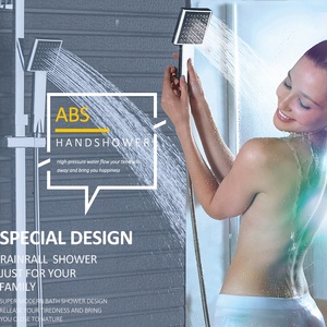 Ensemble de robinets mitigeurs de salle de bains et de douche de 8 ", <span class=keywords><strong>avec</strong></span> pomme de douche effet pluie, bec de baignoire, robinet <span class=keywords><strong>d</strong></span>'<span class=keywords><strong>évier</strong></span>, à 3 voies, à poignée unique, Chrome - Product Image 3