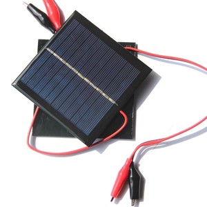 1W DIY Polycrystalline <strong>Solar</strong> Cells Battery Charger Small 5.5V <strong>Solar</strong> <strong>Panel</strong> Lamp <strong>with</strong> <strong>Alligator</strong> <strong>Clips</strong> PET Type - Product Image 1
