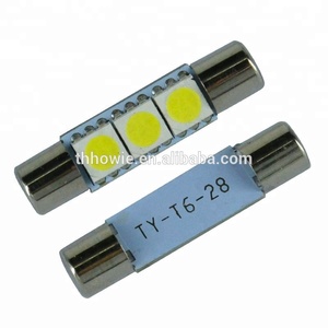 Ampoule LED pour voiture <span class=keywords><strong>28MM</strong></span> T6 Socket 3 SMD Fuse Festoon 5050 Chip <span class=keywords><strong>C5W</strong></span>, lumière de rétroviseur de pare-soleil, source de lumière intérieure de voiture, lampe de dôme DC 12V - Product Image 2