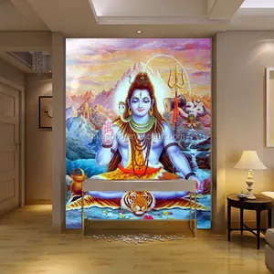 종교 동상 힌두교 신 벽지 벽화 요가 벽지 벽화 식당 테마 호텔 레스토랑 - Product Image 1