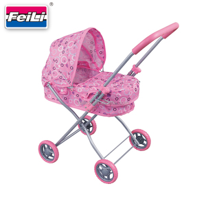 Fei Li giocattoli Custom tessuto <span class=keywords><strong>rosa</strong></span> vendite calde on Line <span class=keywords><strong>carrozzina</strong></span> per <span class=keywords><strong>bambole</strong></span> fino a 15 ''passeggino giocattolo - Product Image 3