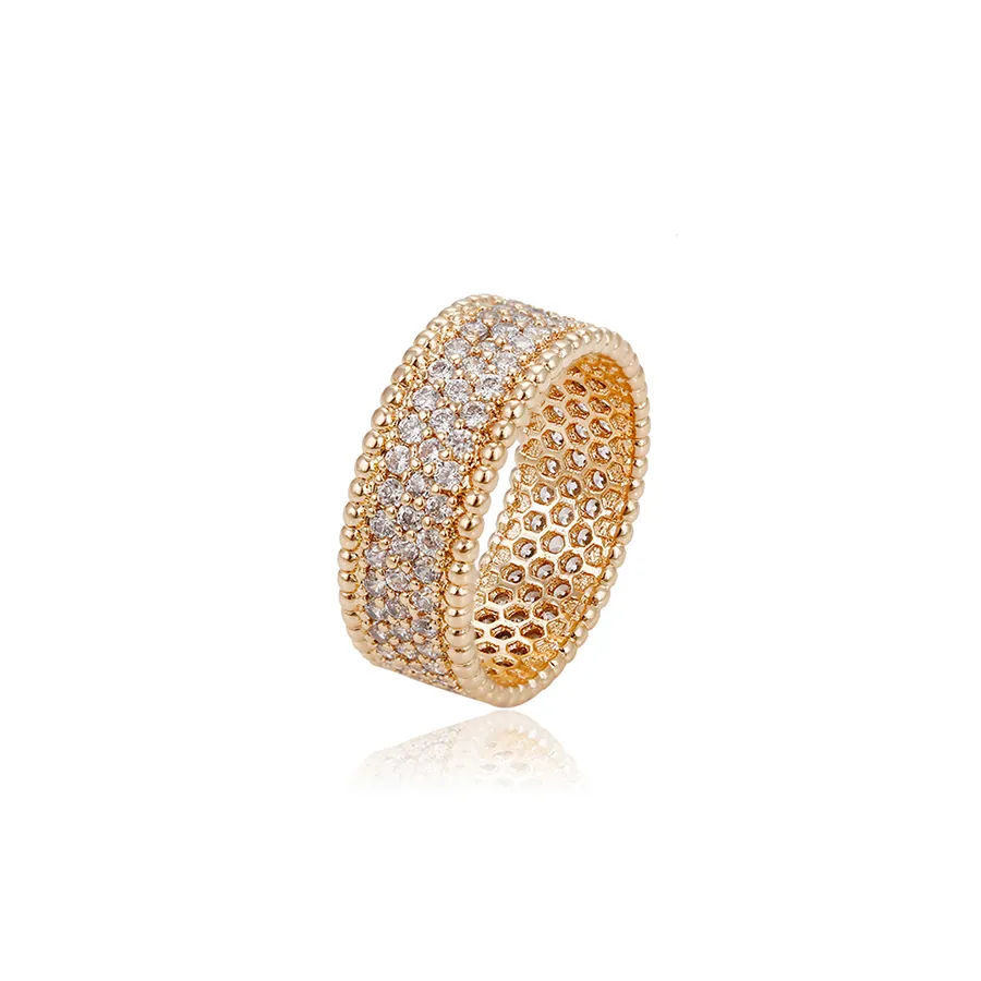 14665 modeschmuck niedrigen preis großhandel kupferlegierung reichen stil ring für frauen 18 karat gold fingerring
