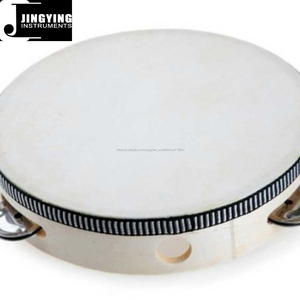 Usine vente directe de haute qualité couleur naturelle jouets musicaux <span class=keywords><strong>tambour</strong></span> à main tambourin en bois - Product Image 3