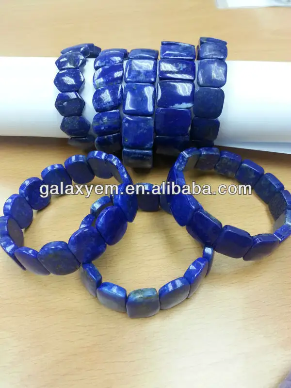 สร้อยข้อมือหินธรรมชาติ Lapis Lazuli รูปแฟนซี