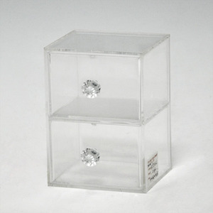 กล่องลิ้นชักเก็บเครื่องประดับทำจากอะคริลิกใสพร้อมที่จับ - Product Image 1